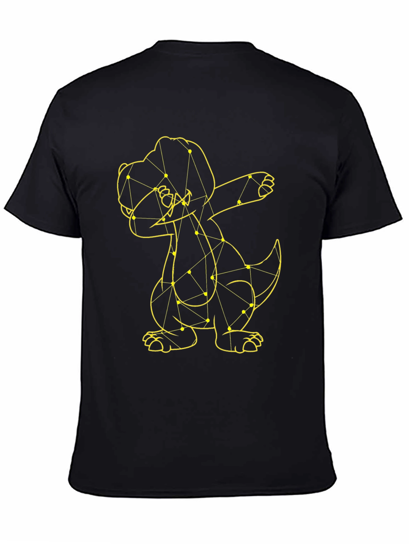 Dabbing Dinosaur Tee - Black Cotton T-Shirt