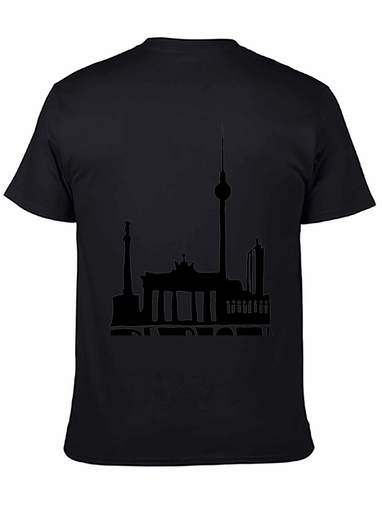 Berlin Skyline Graphic Tee - Soft Cotton Black T-Shirt