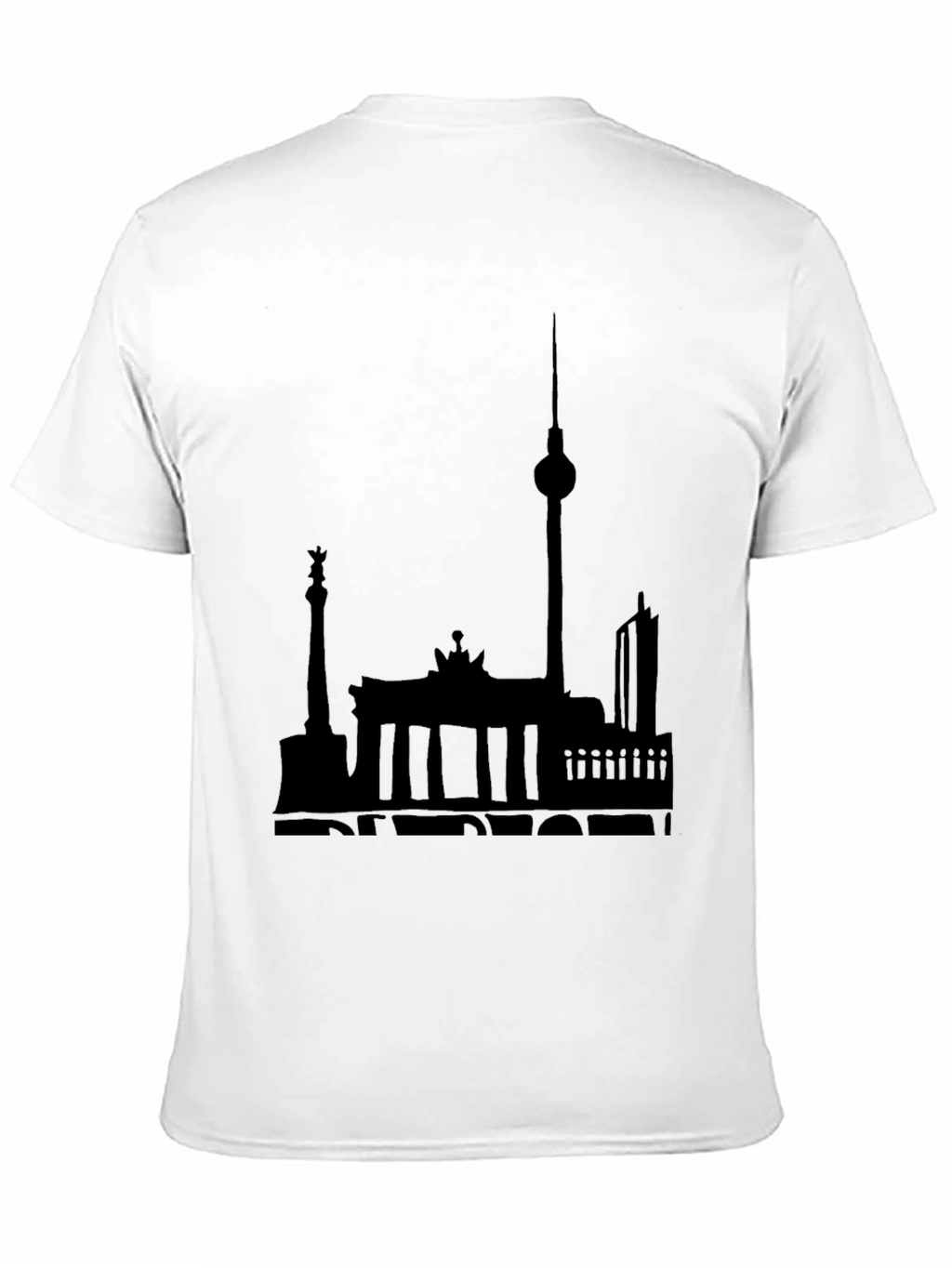 Berlin Skyline Graphic Tee - Soft Cotton Black T-Shirt