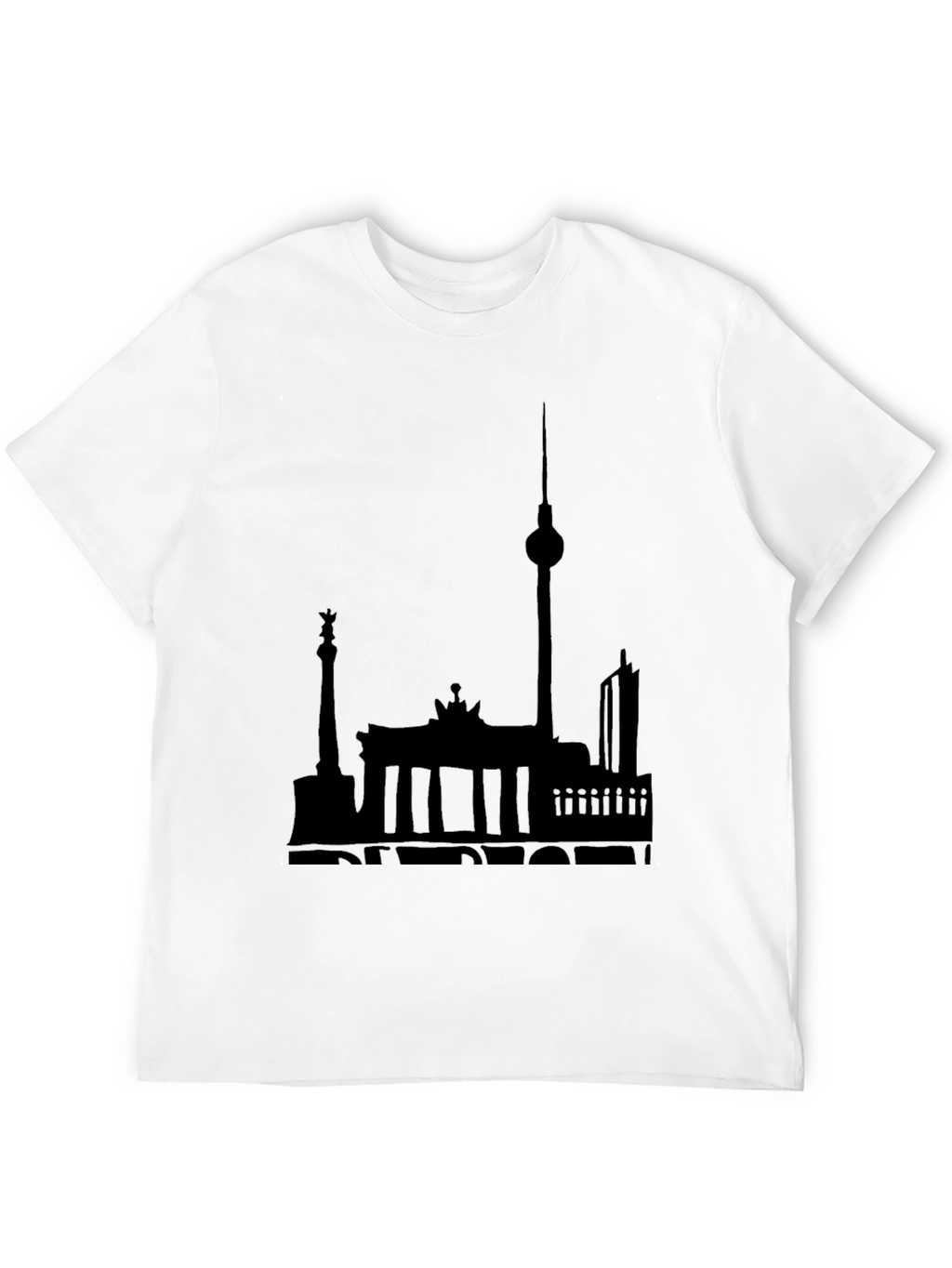 Berlin Skyline Graphic Tee - Soft Cotton Black T-Shirt