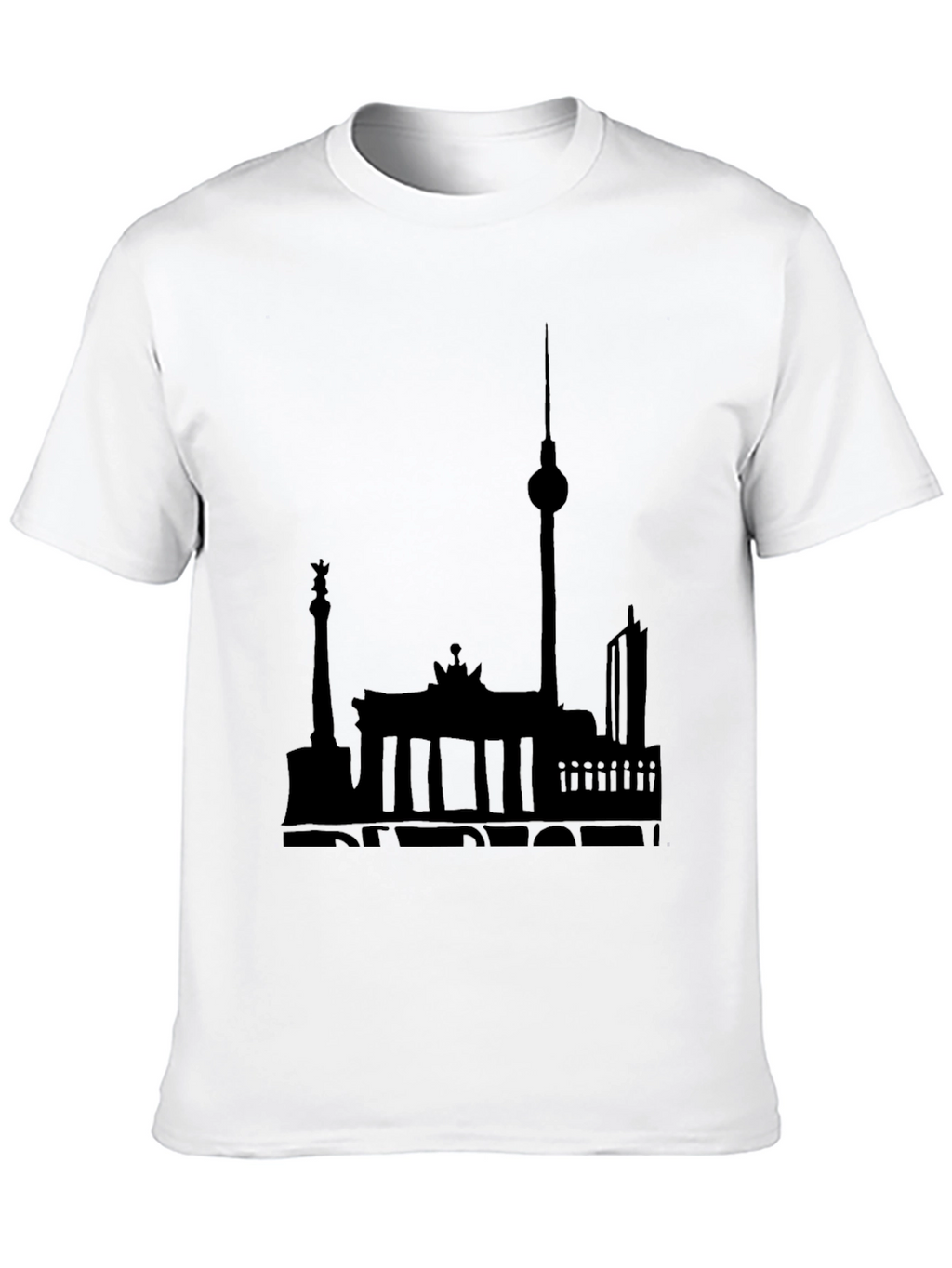 Berlin Skyline Graphic Tee - Soft Cotton Black T-Shirt