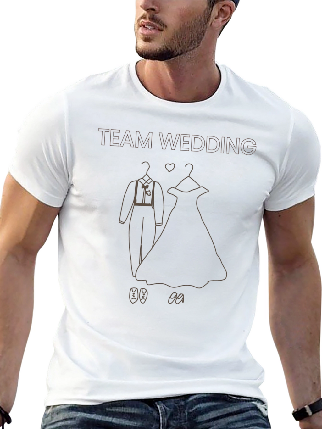 Team Wedding T-Shirt - Bride & Groom Outfit Design