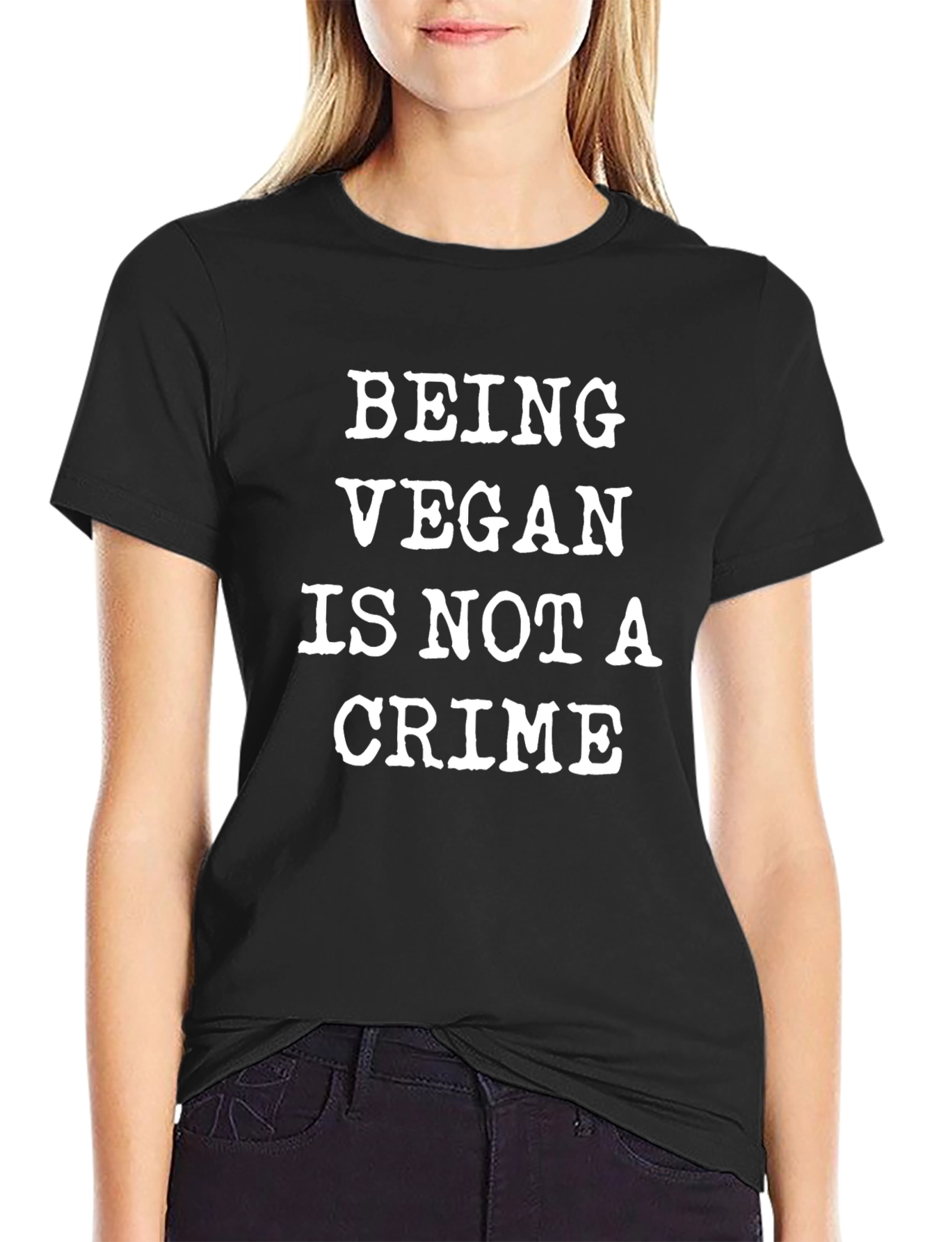 Vegan Statement T-Shirt - Being Vegan Is Not A Crime