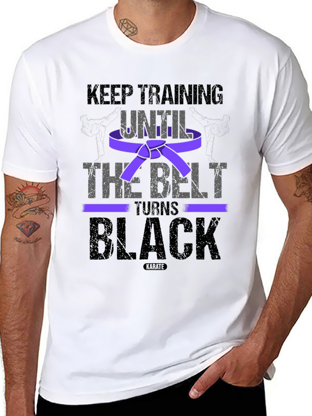 Keep Training Until Black Belt Martial Arts T-Shirt