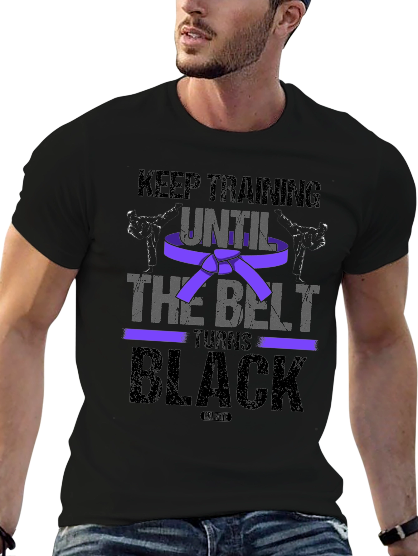 Keep Training Until Black Belt Martial Arts T-Shirt
