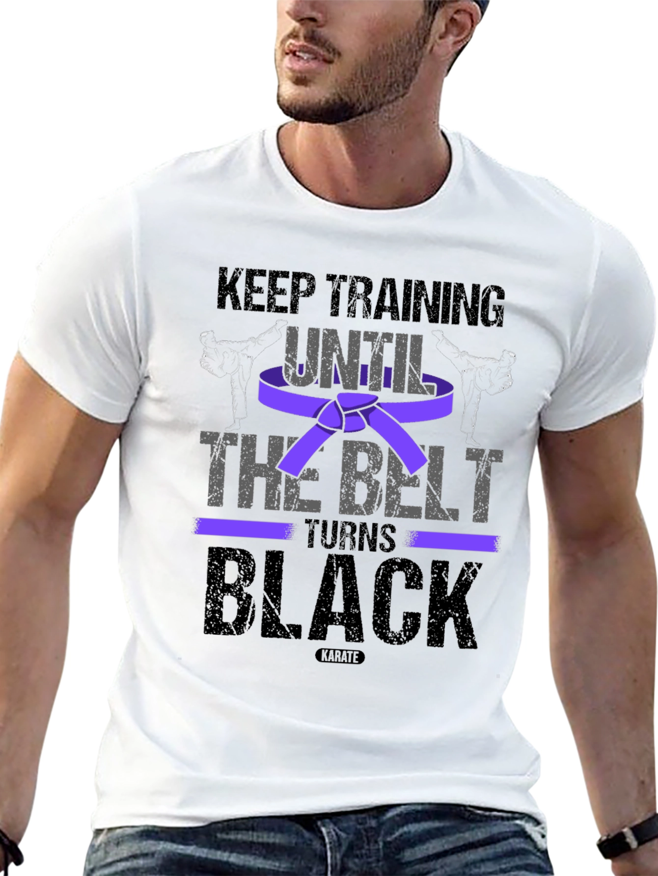 Keep Training Until Black Belt Martial Arts T-Shirt
