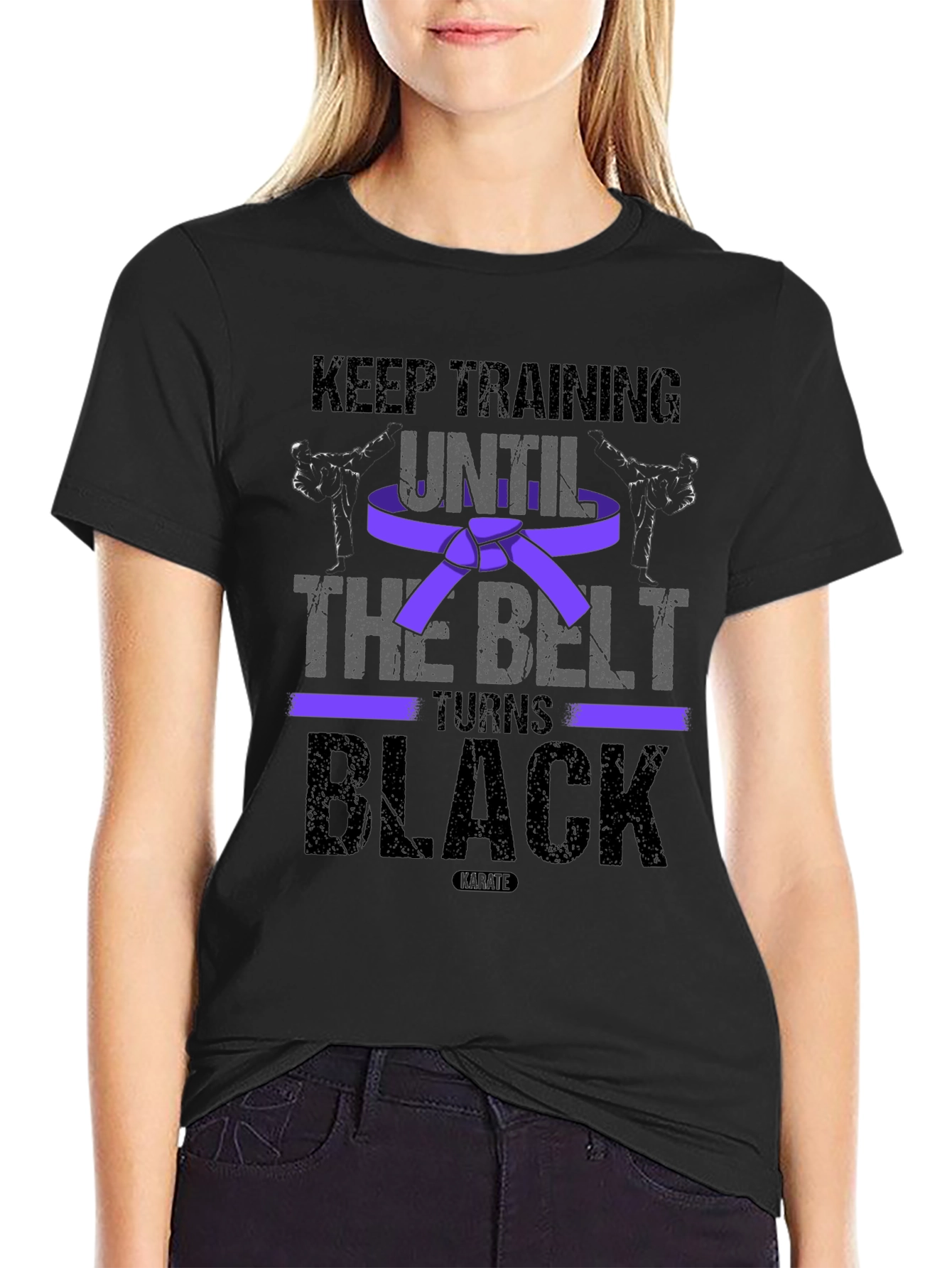 Keep Training Until Black Belt Martial Arts T-Shirt