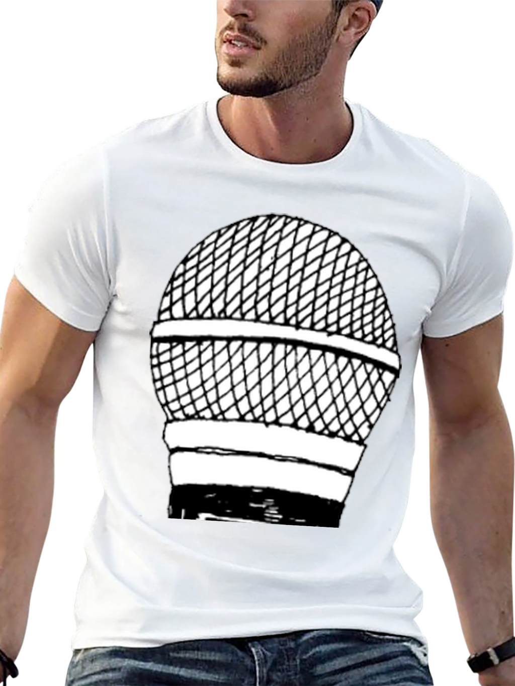 Microphone Graphic T-Shirt - Classic Style