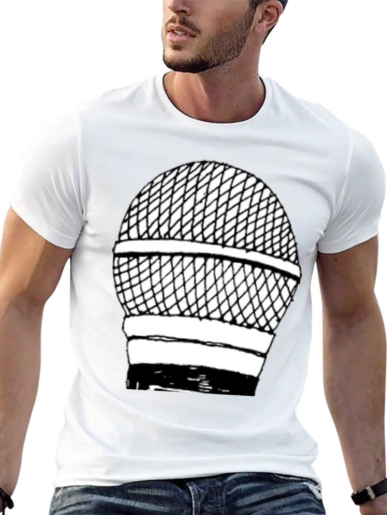 Microphone Graphic T-Shirt - Classic Style