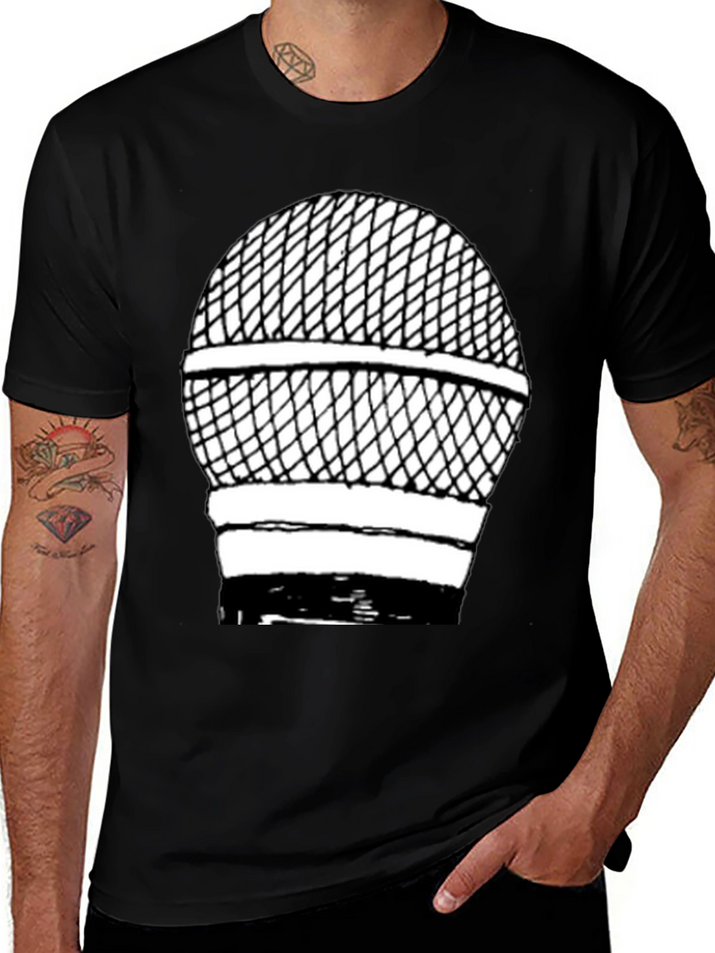 Microphone Graphic T-Shirt - Classic Style