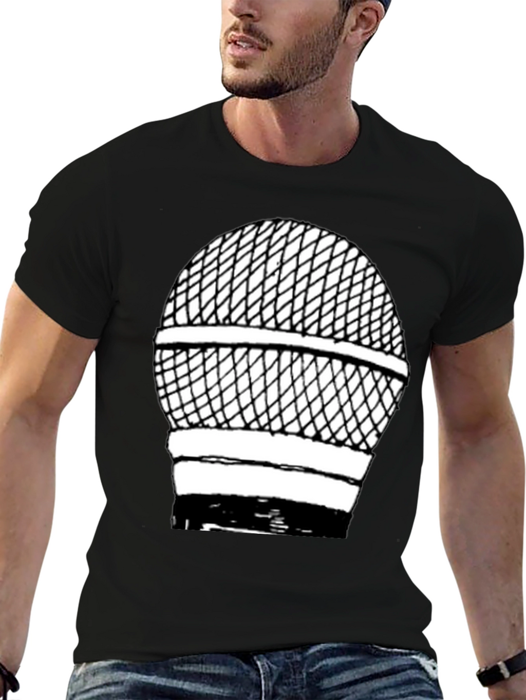Microphone Graphic T-Shirt - Classic Style