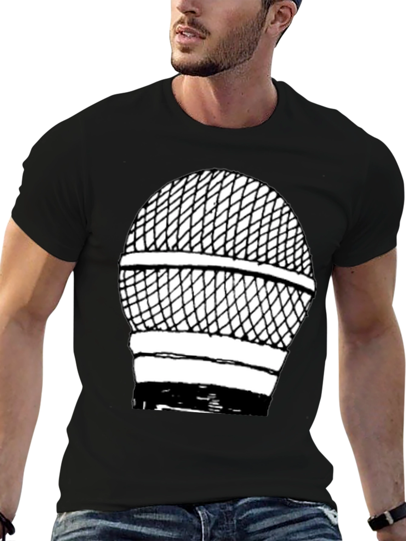 Microphone Graphic T-Shirt - Classic Style