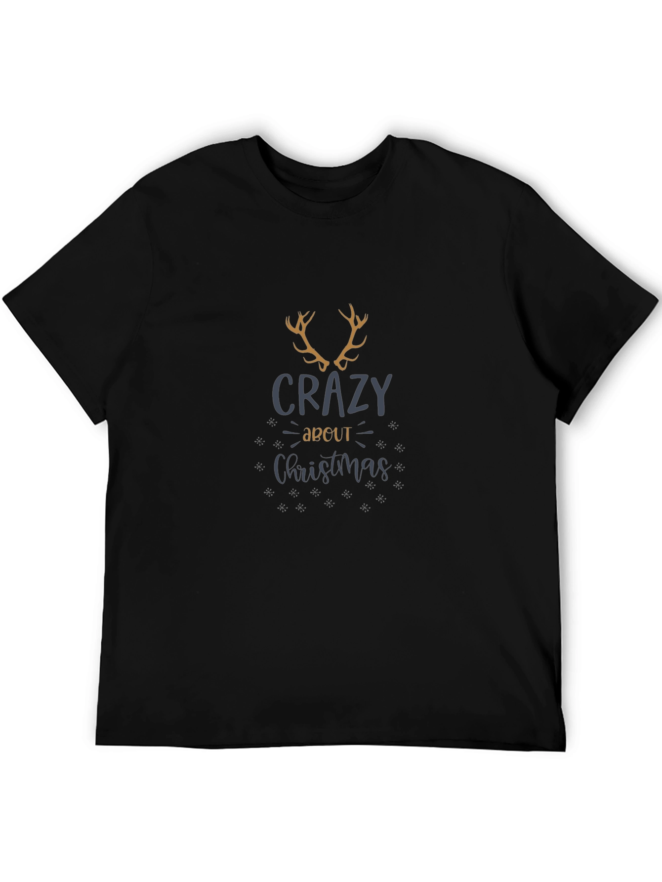Crazy About Christmas Black Graphic Tee