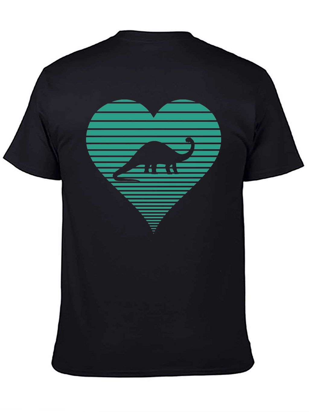 Dinosaur Heart Graphic Tee - Black