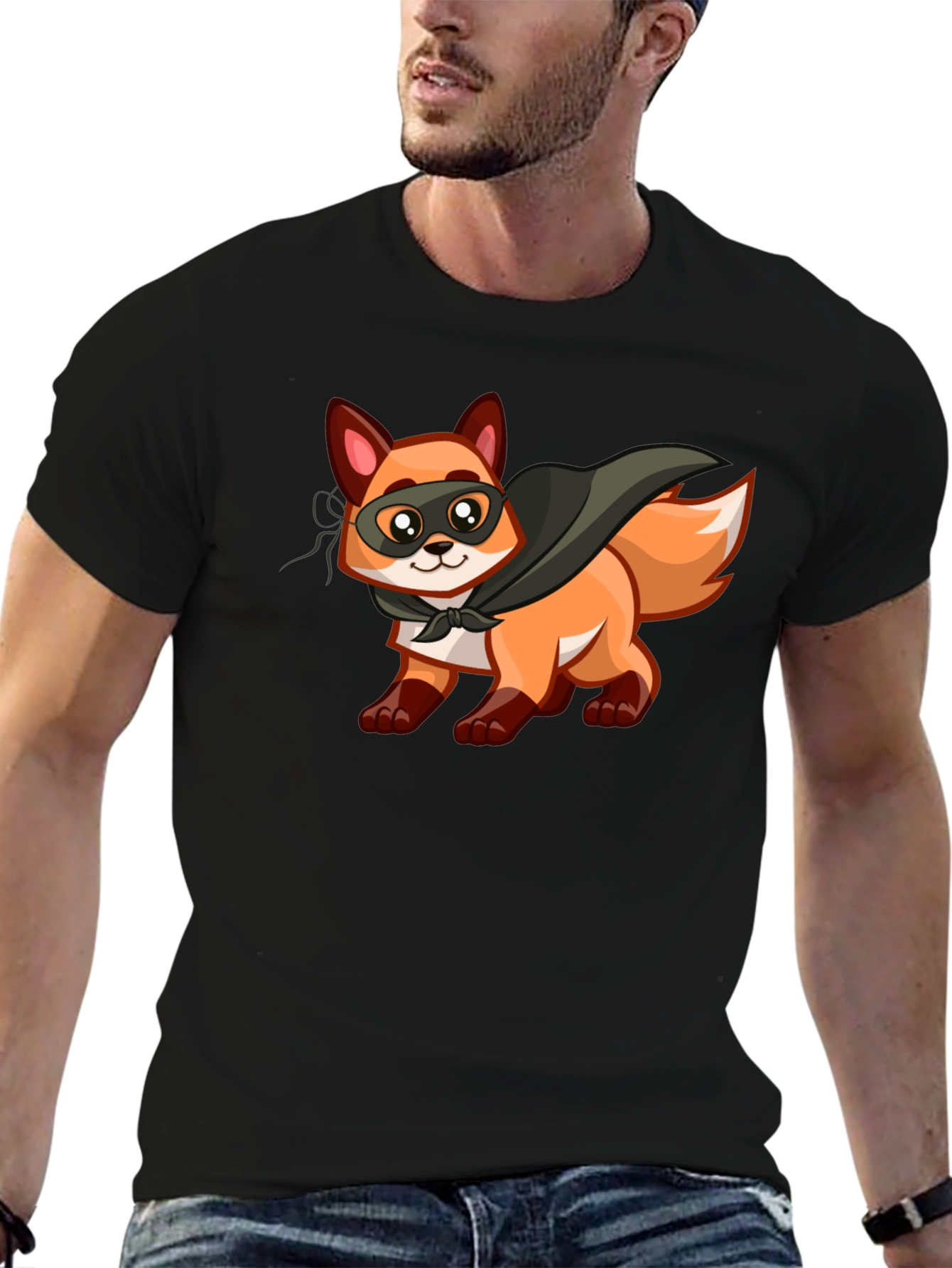 Hero Fox Graphic T-Shirt - Soft Cotton Tee