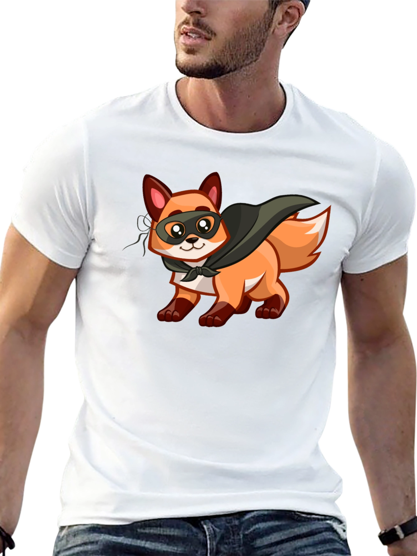 Hero Fox Graphic T-Shirt - Soft Cotton Tee