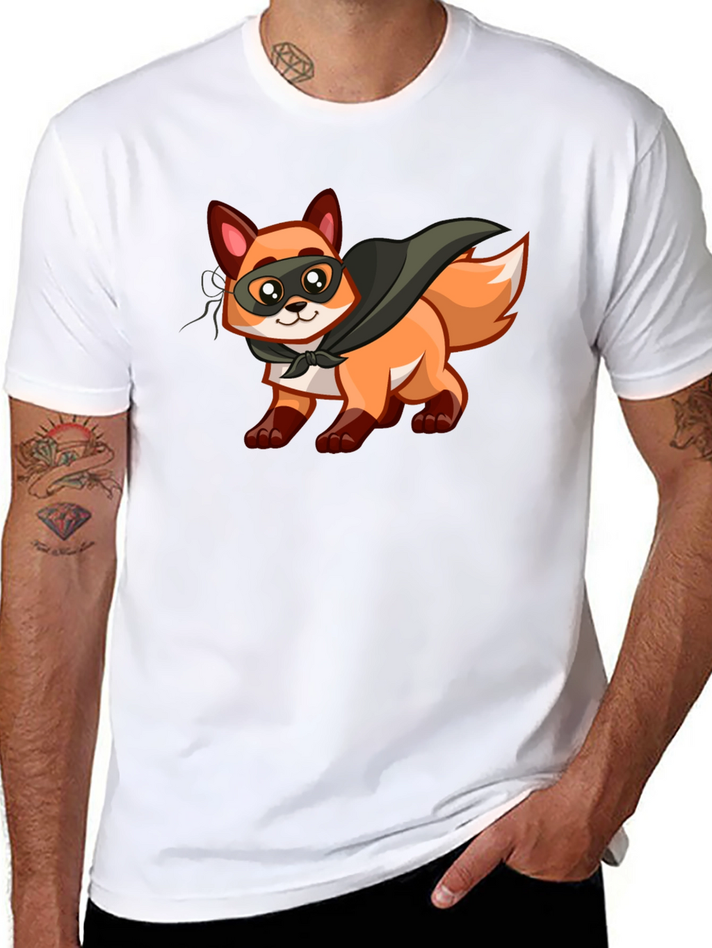 Hero Fox Graphic T-Shirt - Soft Cotton Tee