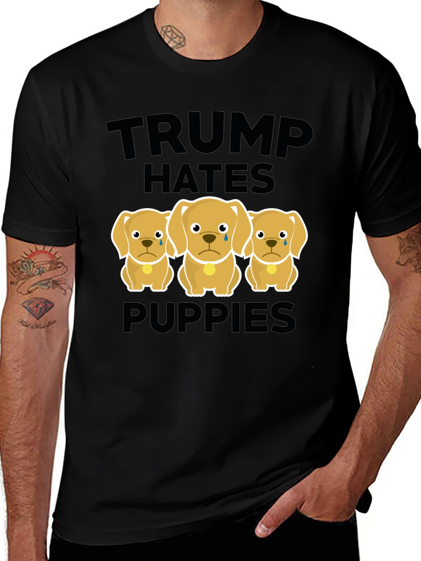 Trump Hates Puppies Graphic Tee