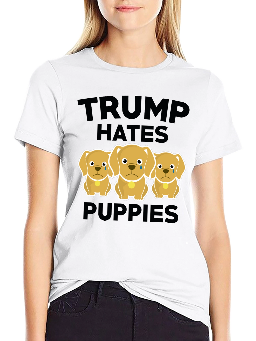 Trump Hates Puppies Graphic Tee