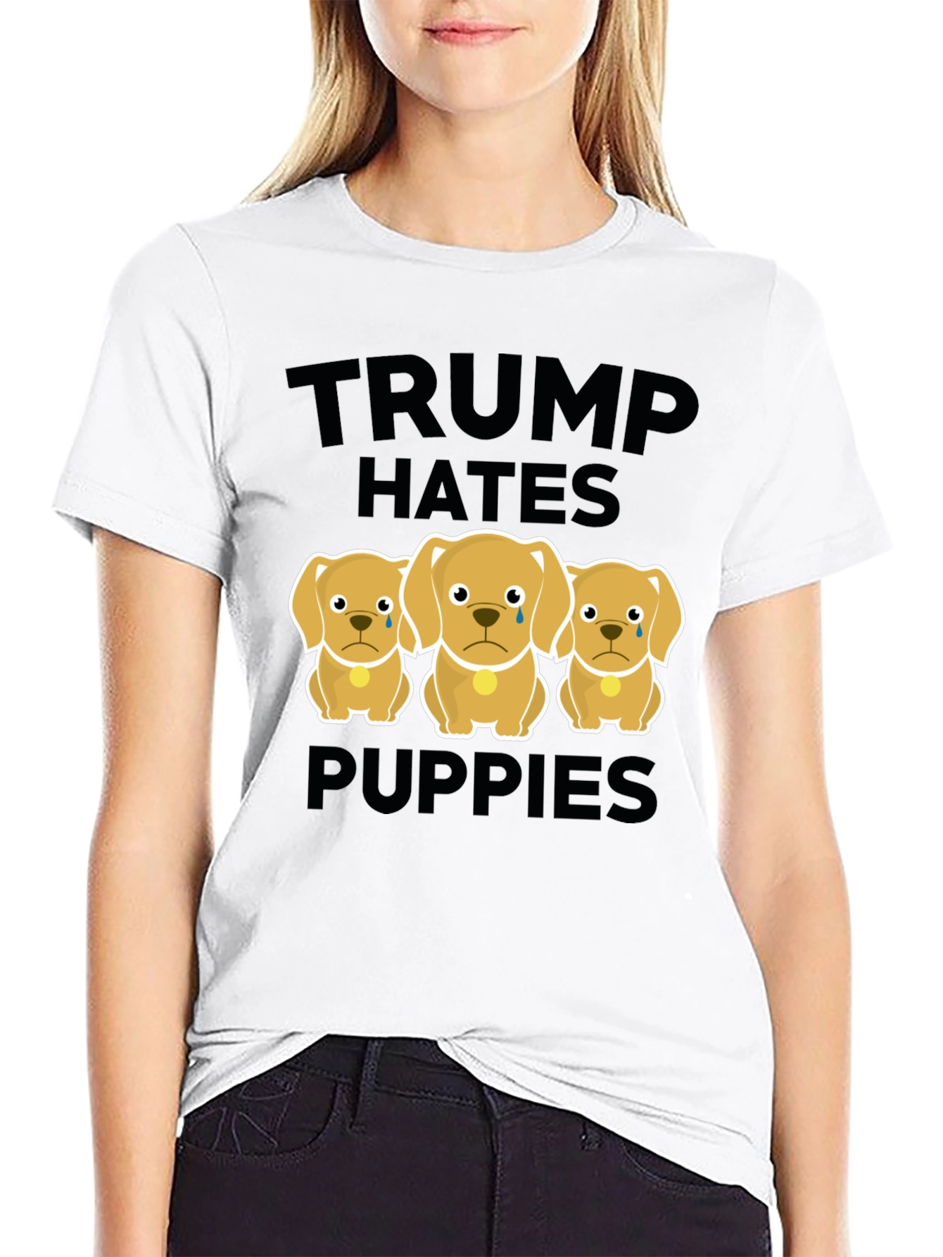 Trump Hates Puppies Graphic Tee
