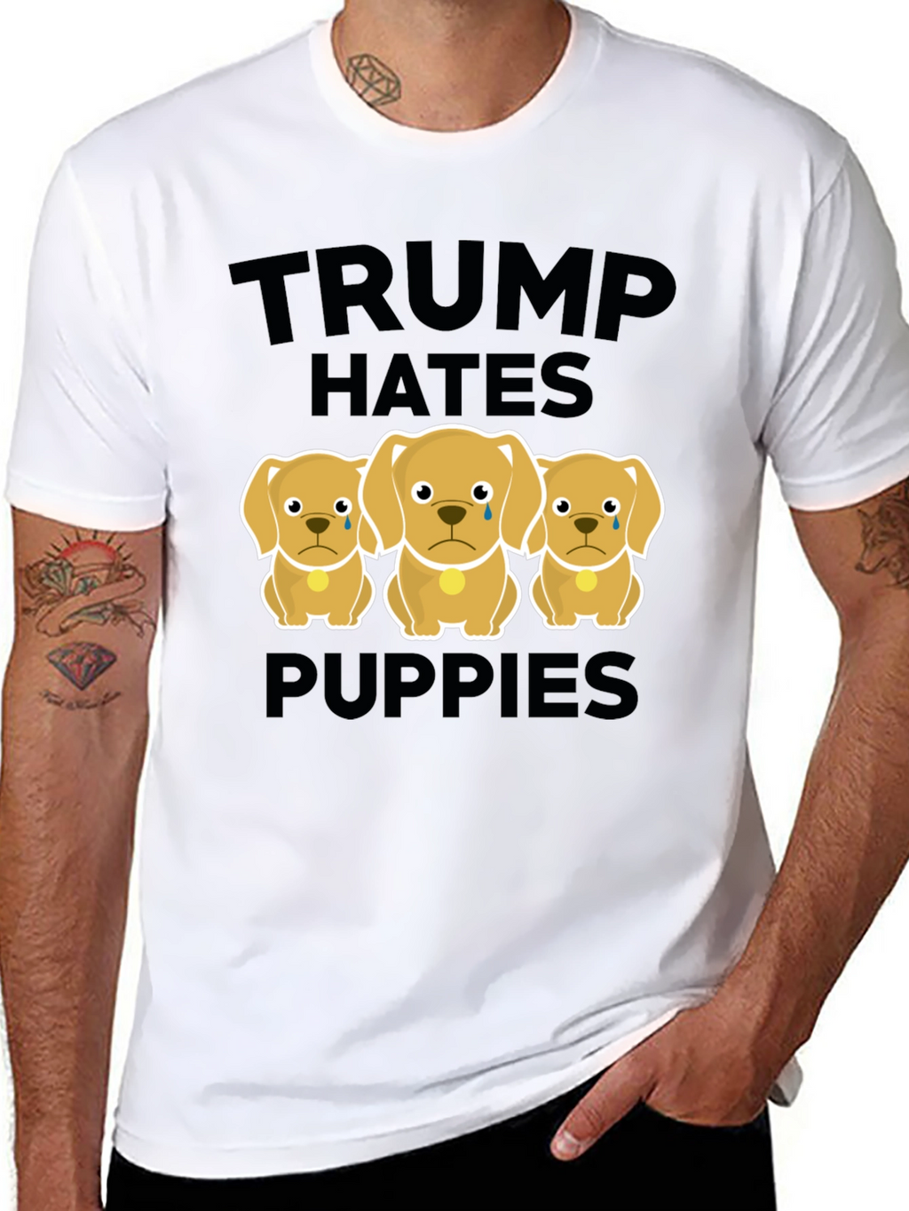 Trump Hates Puppies Graphic Tee