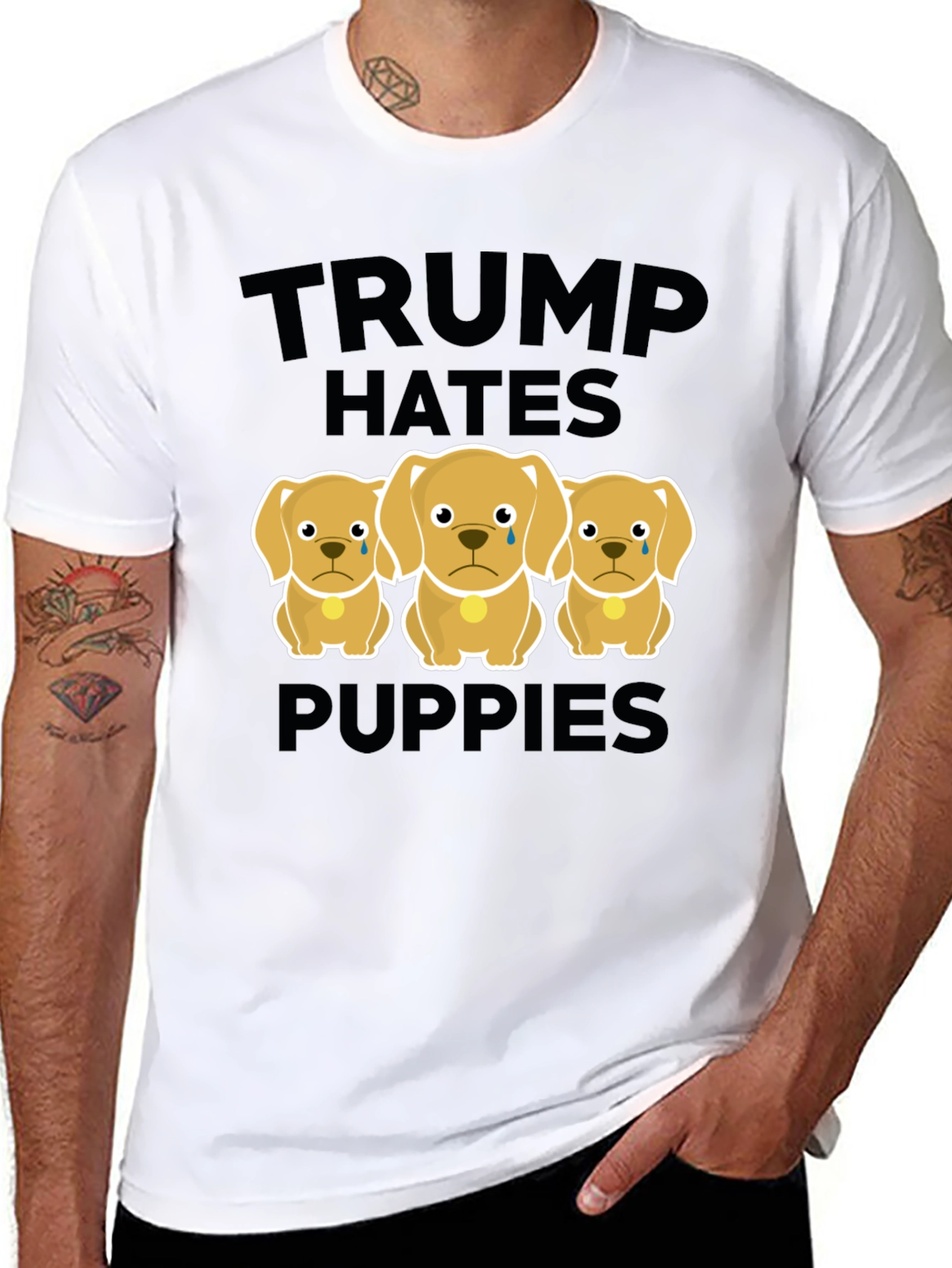 Trump Hates Puppies Graphic Tee