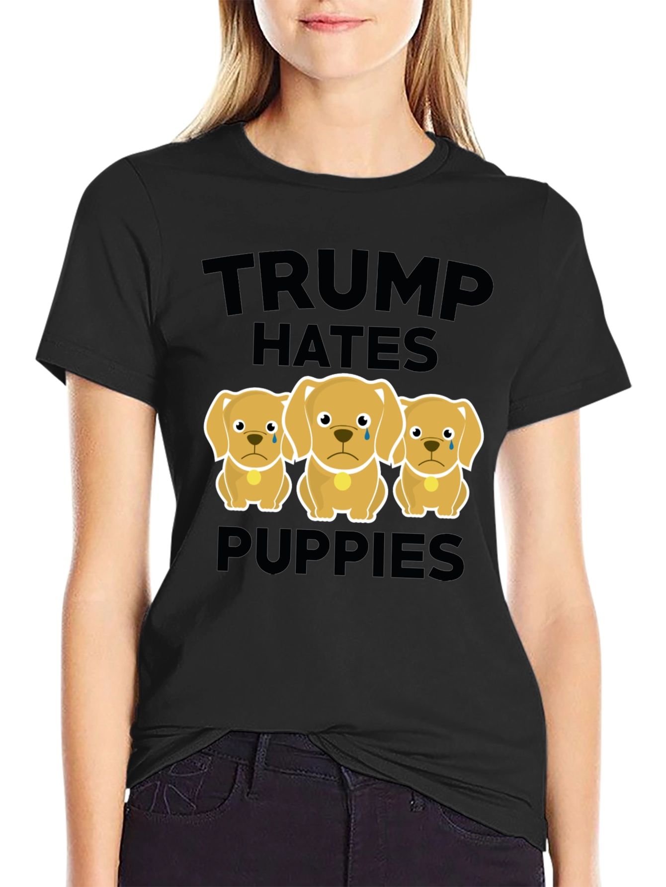Trump Hates Puppies Graphic Tee