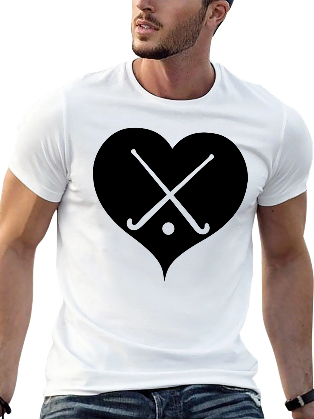 Hockey Heartbeat T-Shirt - Sporty Graphic Tee