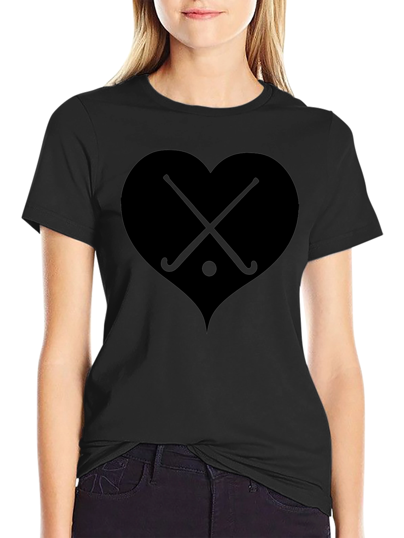 Hockey Heartbeat T-Shirt - Sporty Graphic Tee
