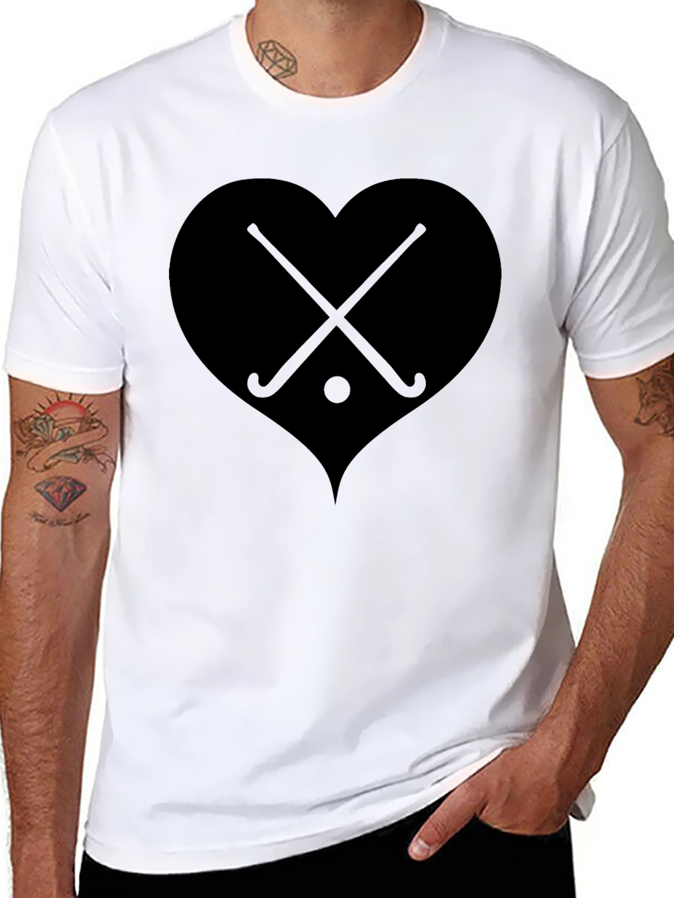 Hockey Heartbeat T-Shirt - Sporty Graphic Tee
