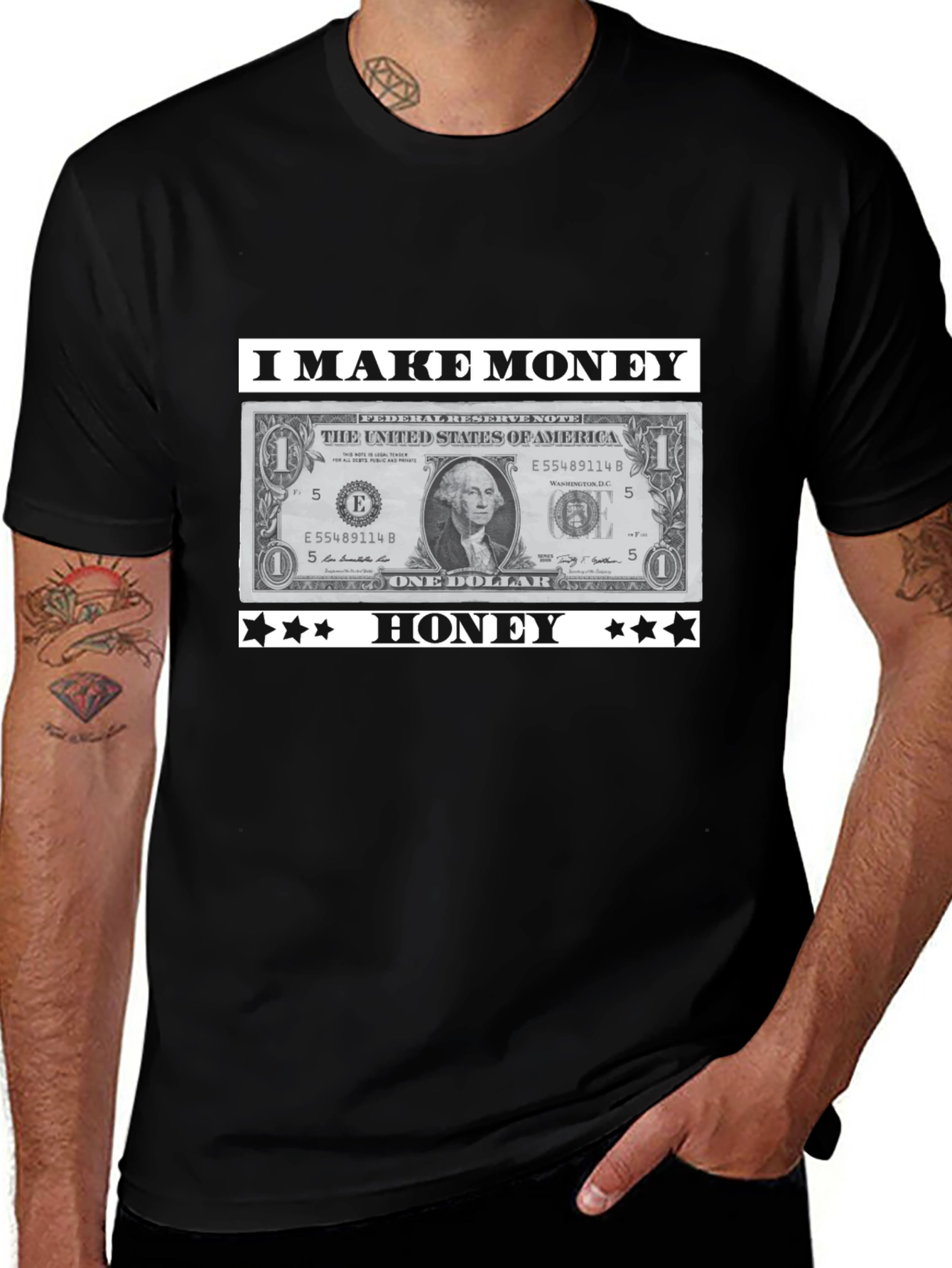 I Make Money Honey T-Shirt Novelty Graphic Tee