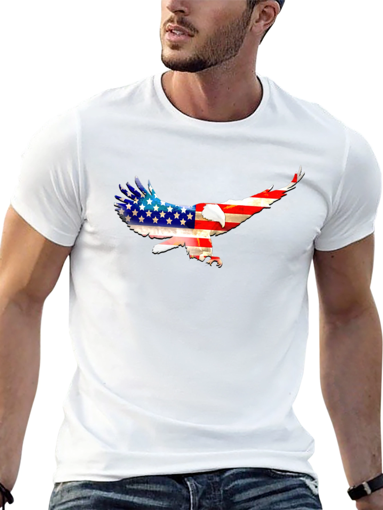 American Eagle Flag T-Shirt - Patriotic Graphic Tee