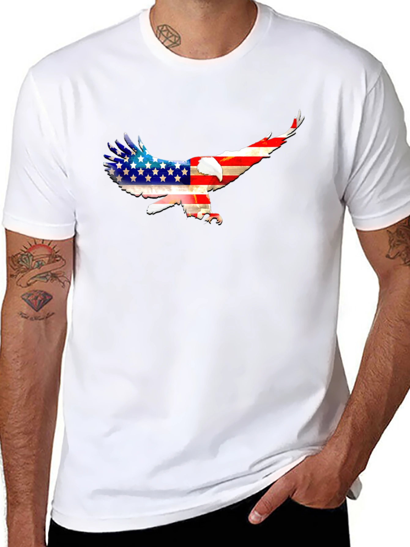 American Eagle Flag T-Shirt - Patriotic Graphic Tee