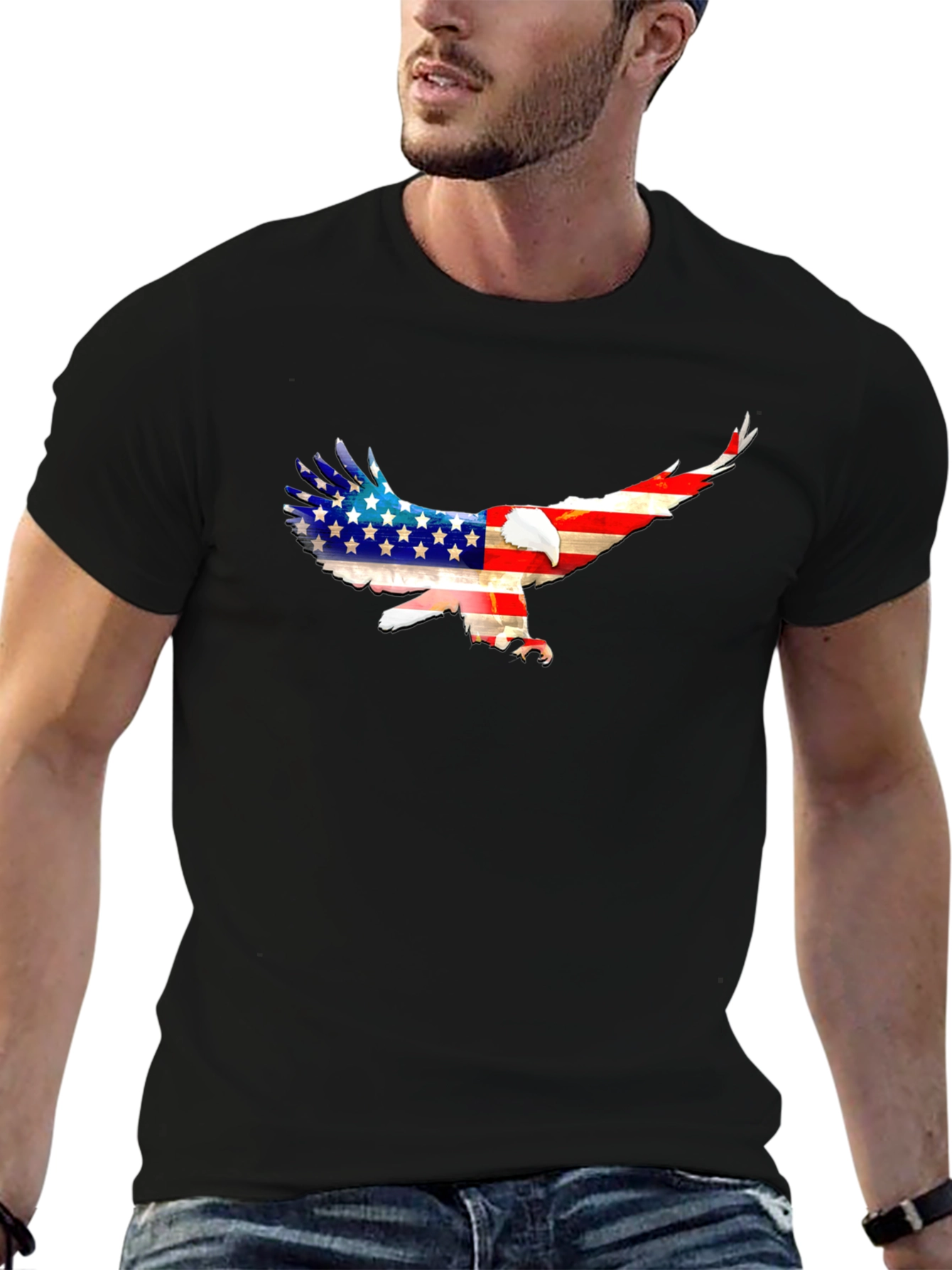 American Eagle Flag T-Shirt - Patriotic Graphic Tee