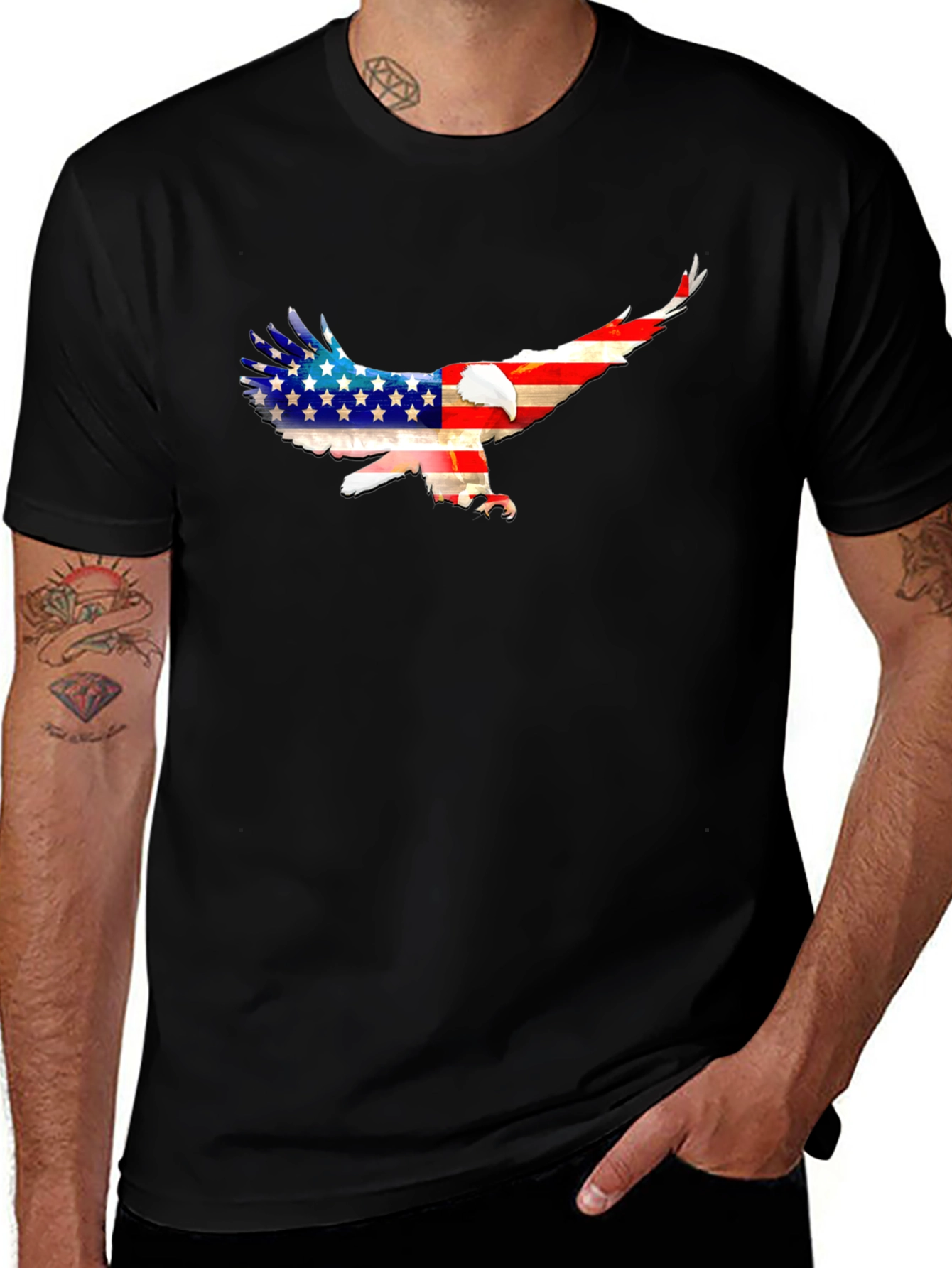 American Eagle Flag T-Shirt - Patriotic Graphic Tee