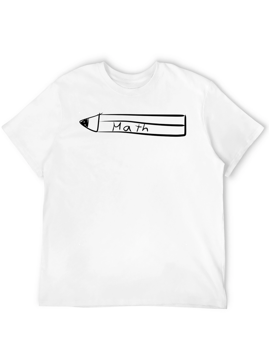 Math Pencil Graphic Tee - Black Cotton T-Shirt