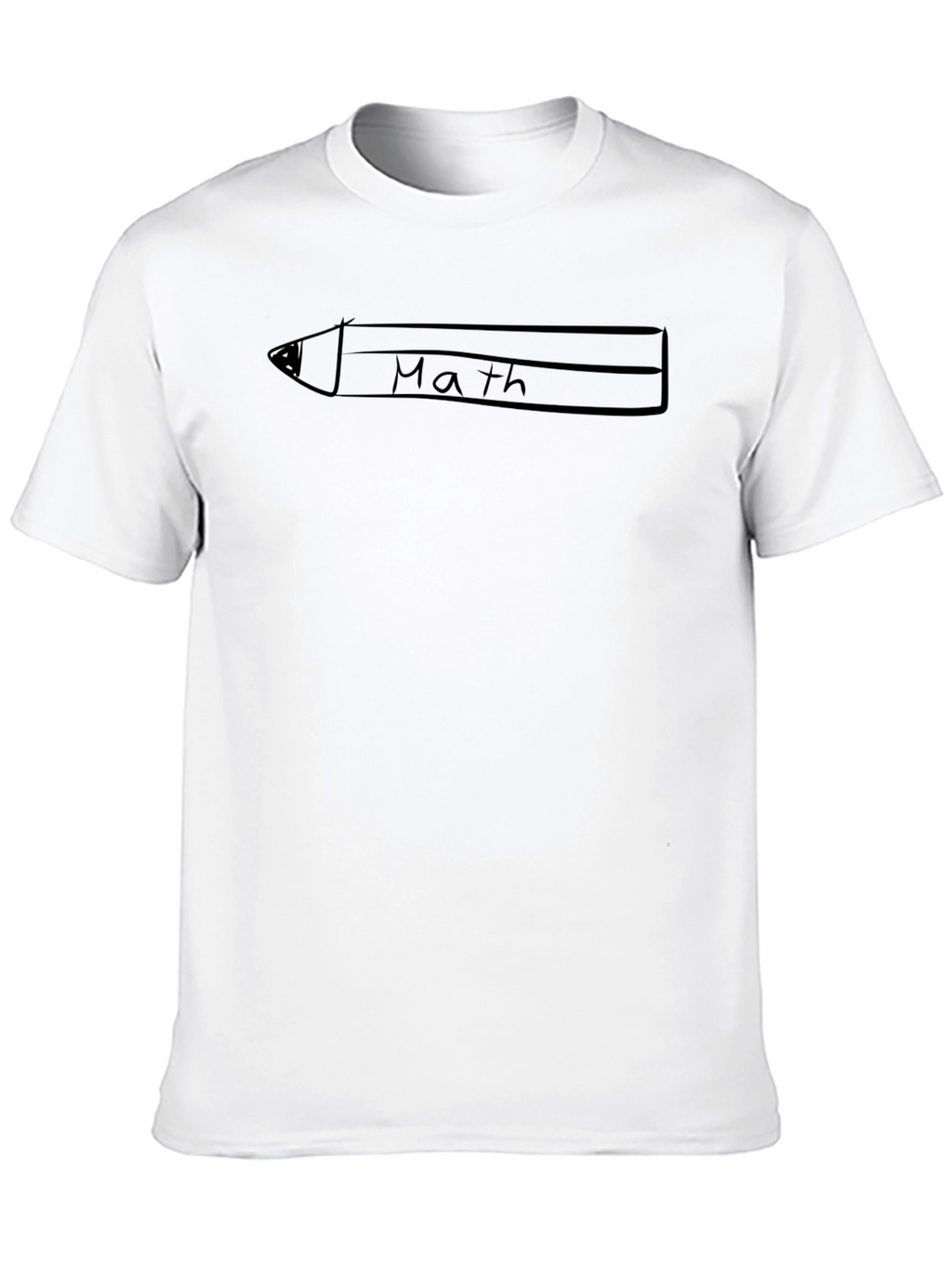 Math Pencil Graphic Tee - Black Cotton T-Shirt