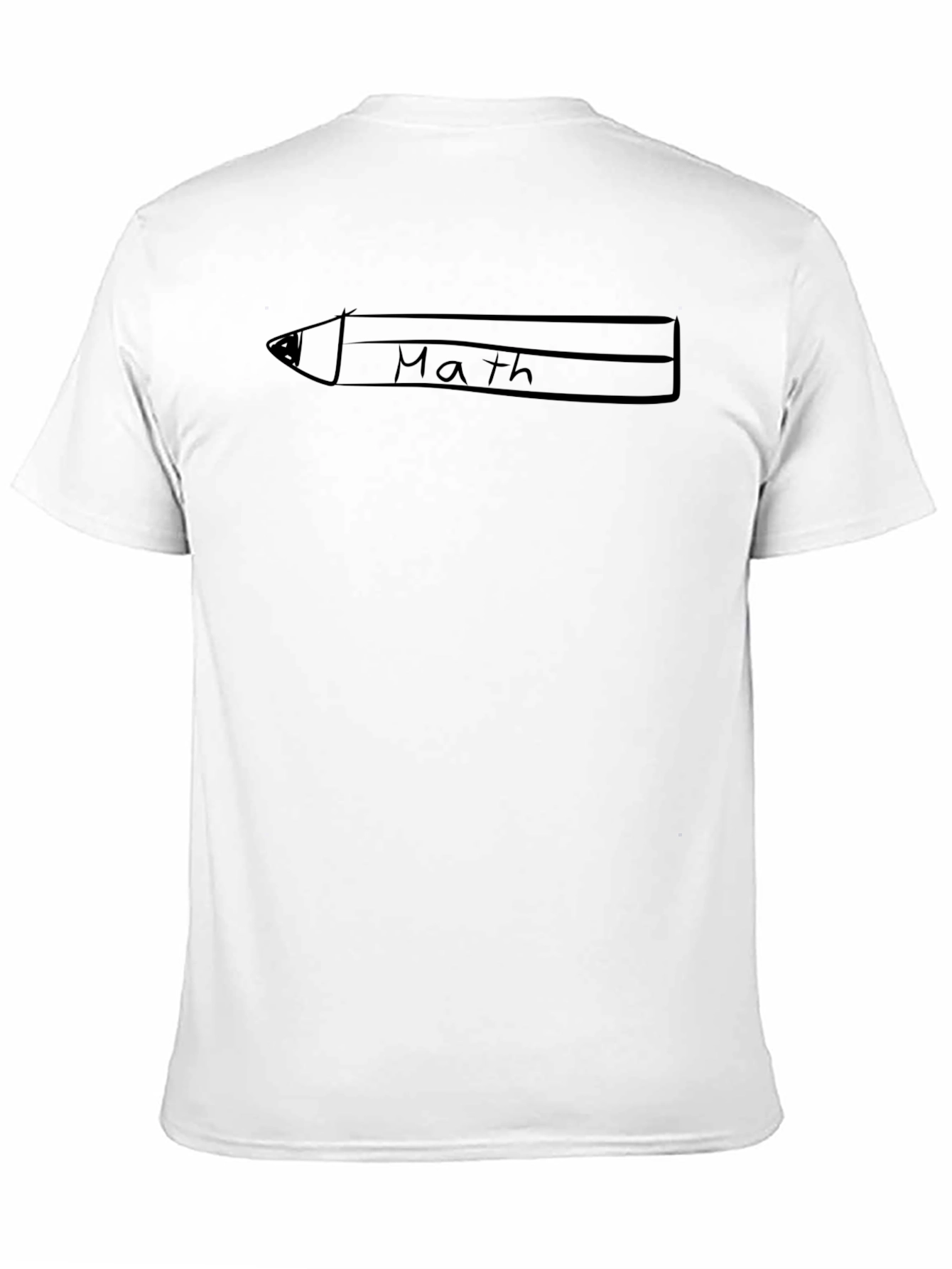Math Pencil Graphic Tee - Black Cotton T-Shirt