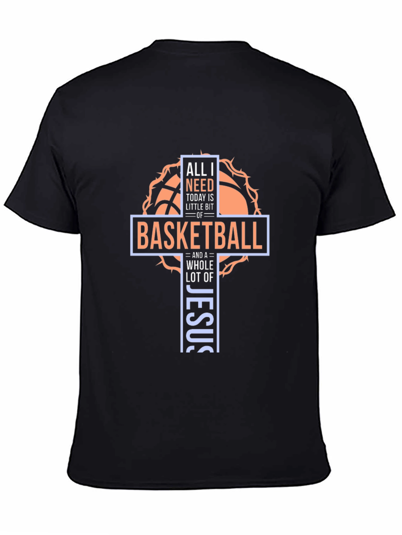Basketball & Jesus Graphic T-Shirt - Christian Sports Tee