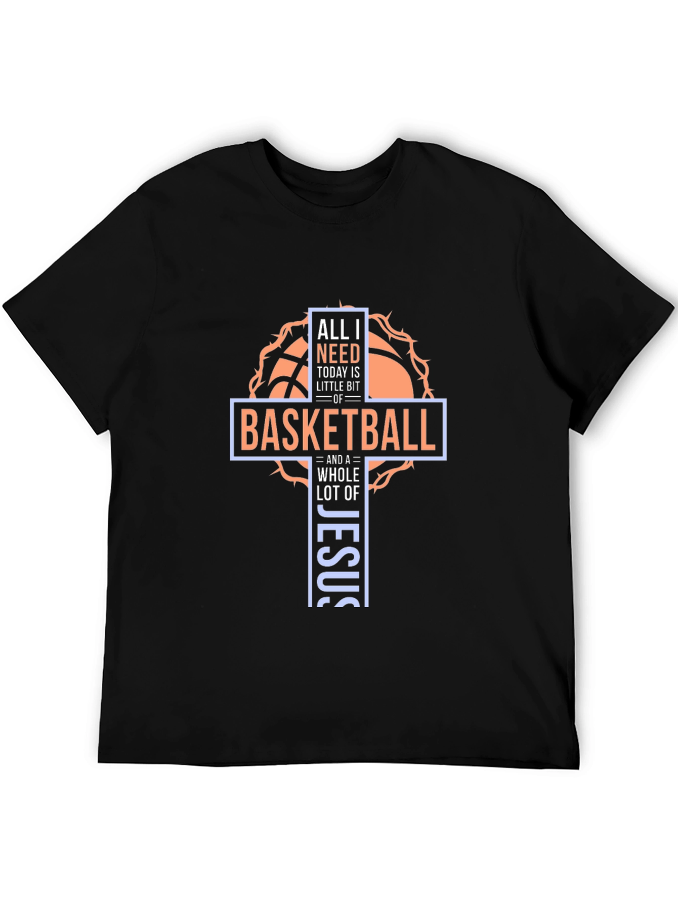 Basketball & Jesus Graphic T-Shirt - Christian Sports Tee