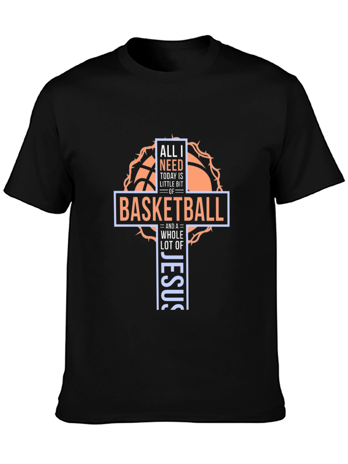 Basketball & Jesus Graphic T-Shirt - Christian Sports Tee