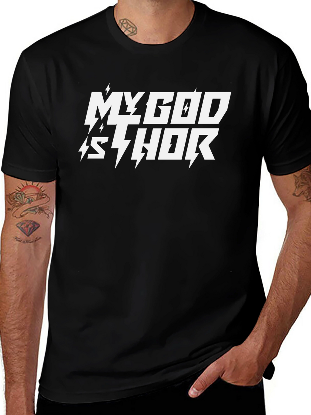 My God is Thor Black T-Shirt