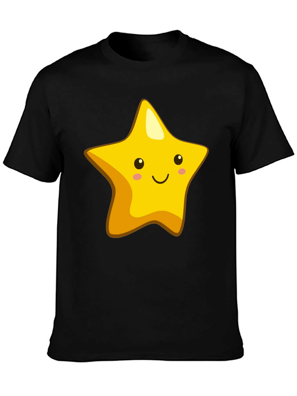Cute Star Graphic Black T-Shirt