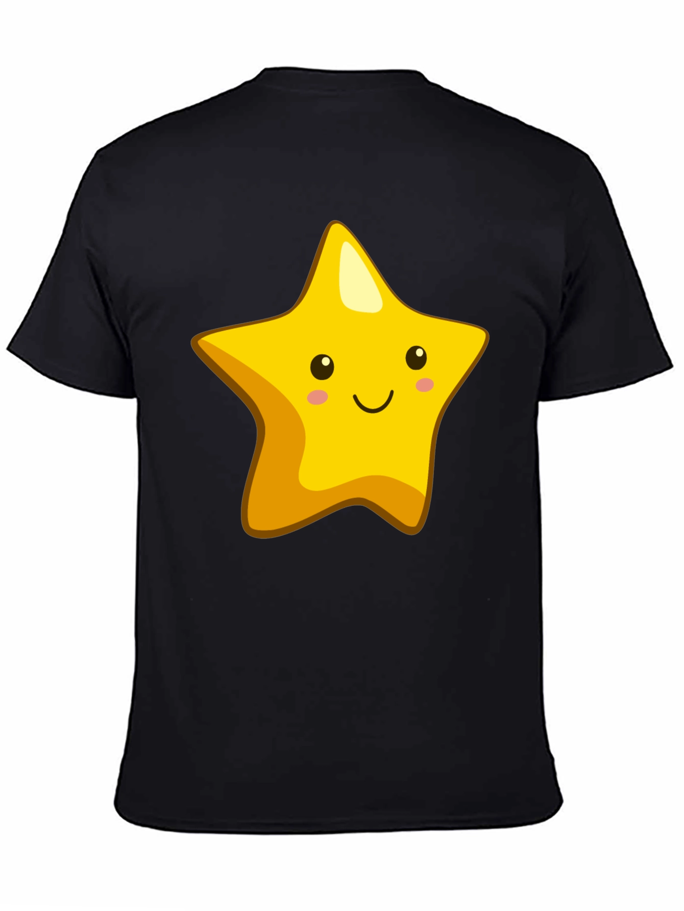 Cute Star Graphic Black T-Shirt
