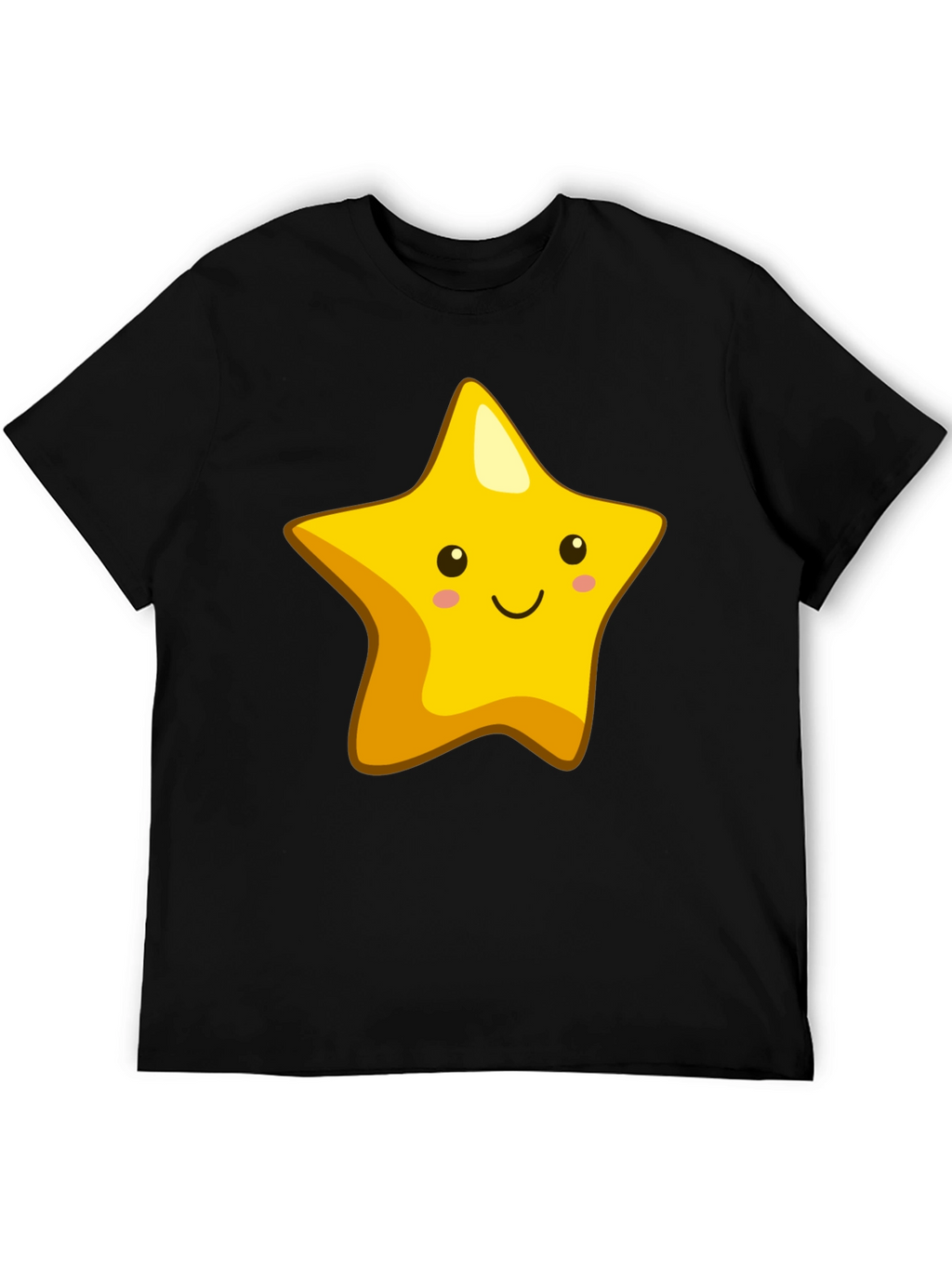 Cute Star Graphic Black T-Shirt