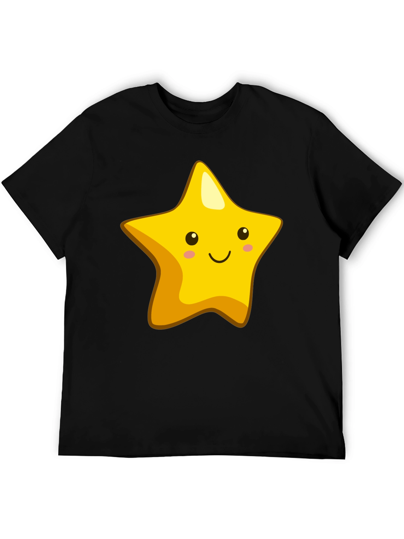 Cute Star Graphic Black T-Shirt