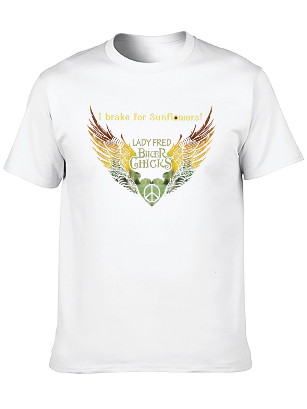 I Brake for Sunflowers Biker T-Shirt