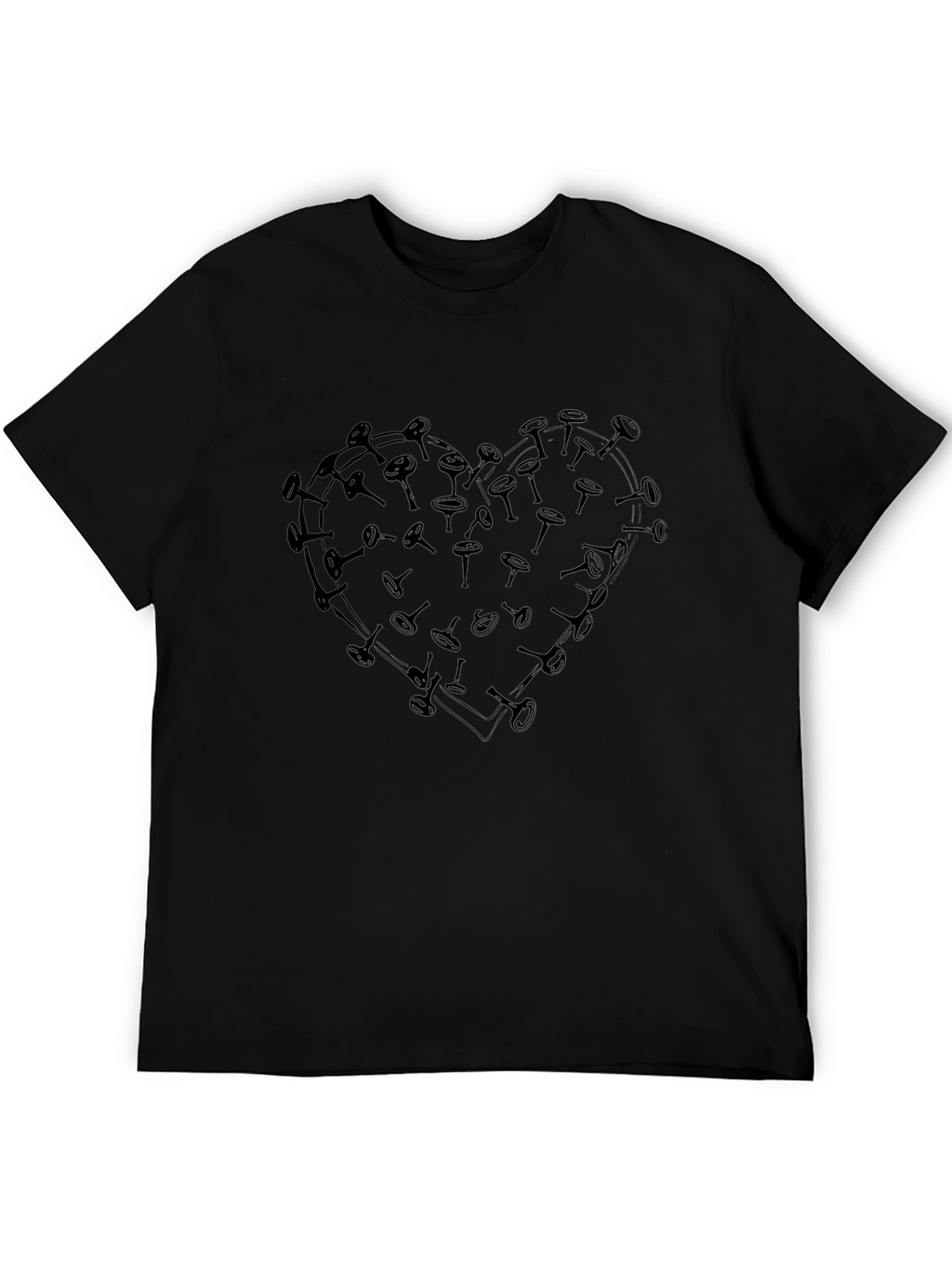Heart Weights Black Graphic Tee