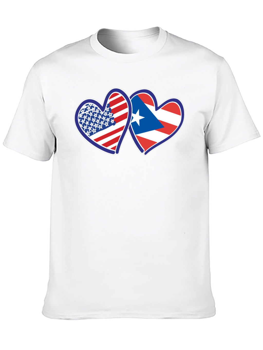 USA Puerto Rico Hearts T-Shirt