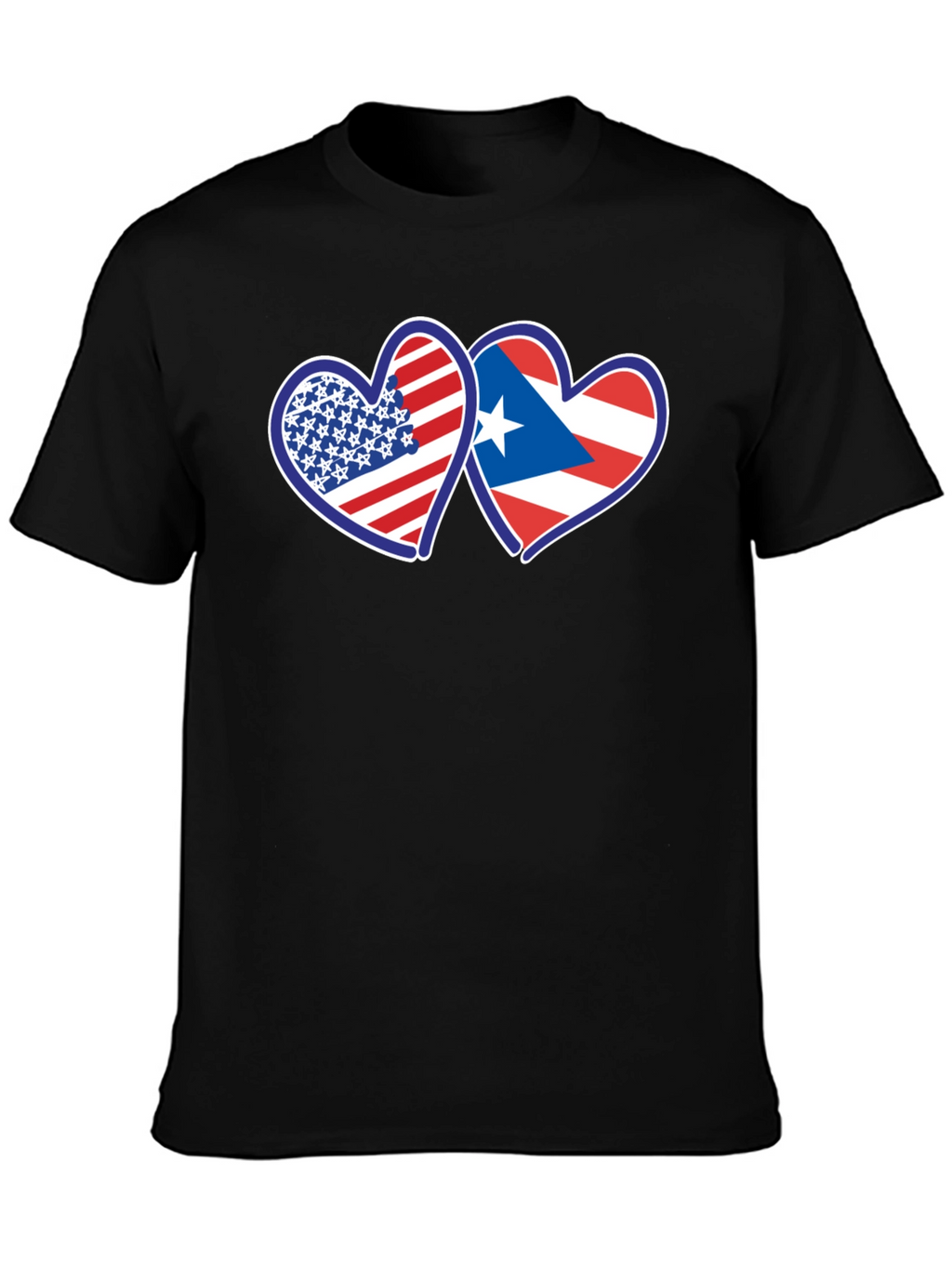 USA Puerto Rico Hearts T-Shirt